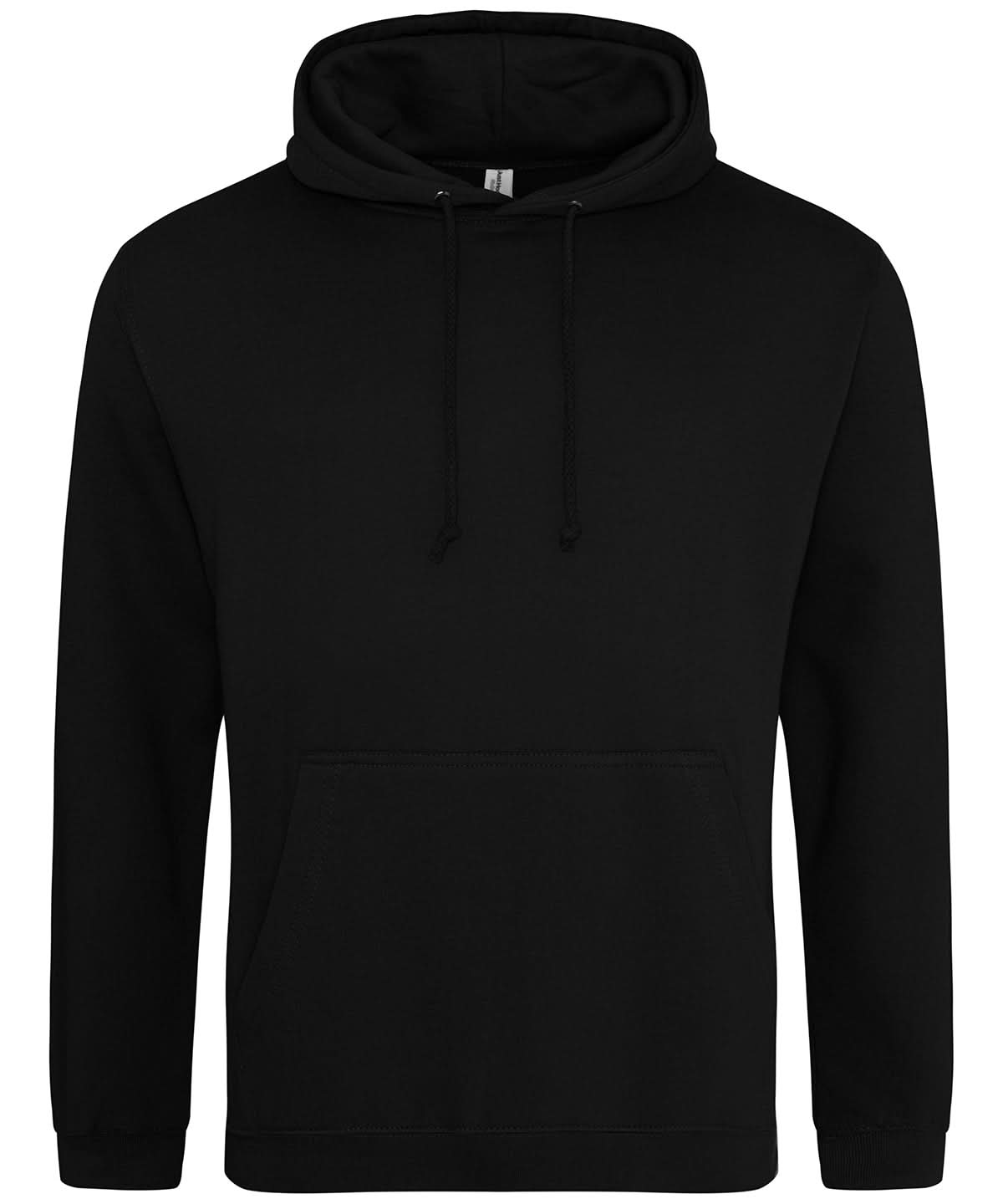 JH001: Mens College Style Hoodie Mens Hoodies AWDis Just Hoods Deep Black XS