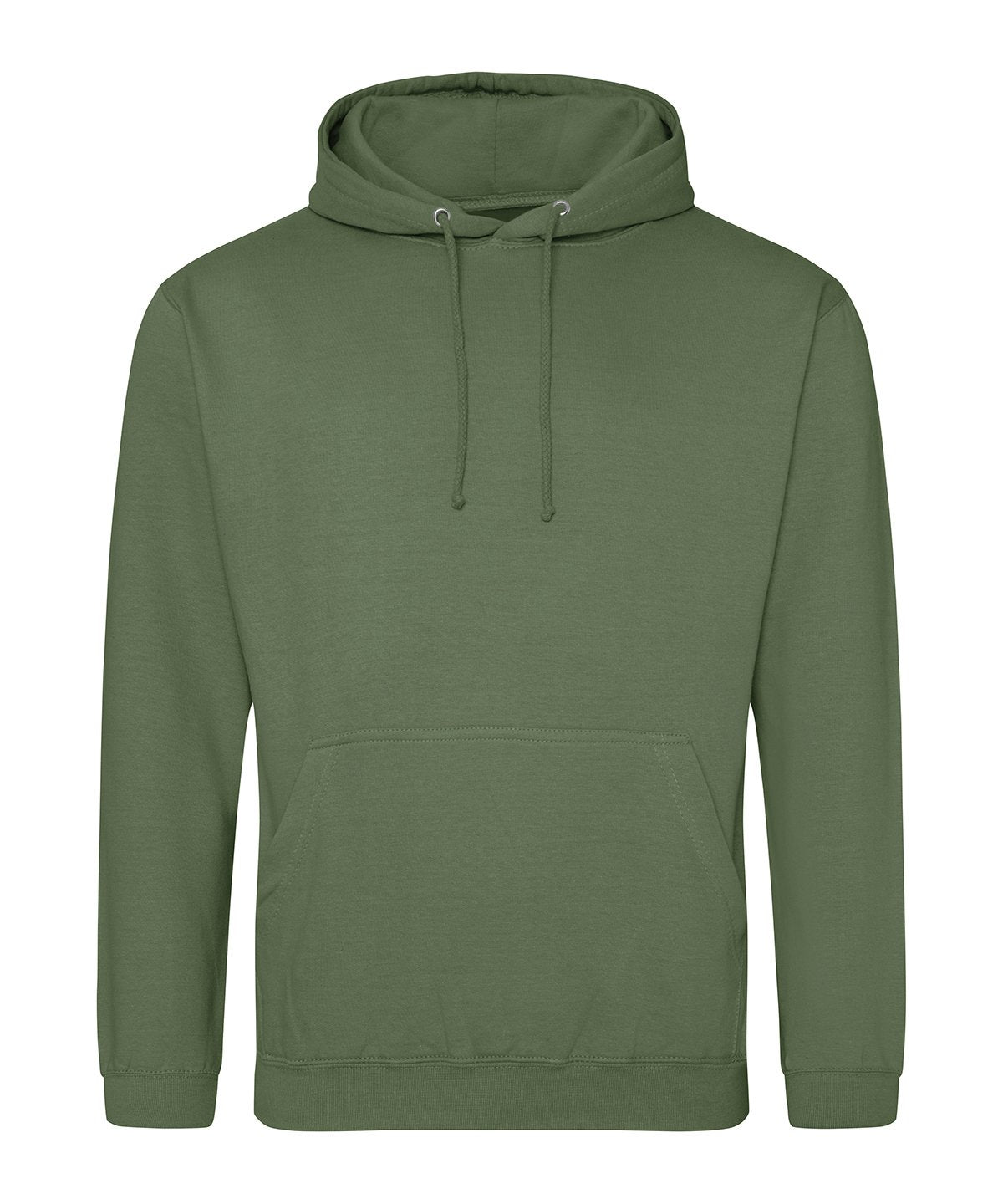 JH001: Mens College Style Hoodie Mens Hoodies AWDis Just Hoods Earthy Green XS