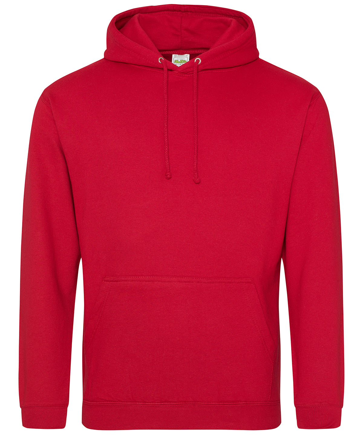 JH001: Mens College Style Hoodie Mens Hoodies AWDis Just Hoods Fire Red XS