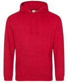 JH001: Mens College Style Hoodie Mens Hoodies AWDis Just Hoods Fire Red XS