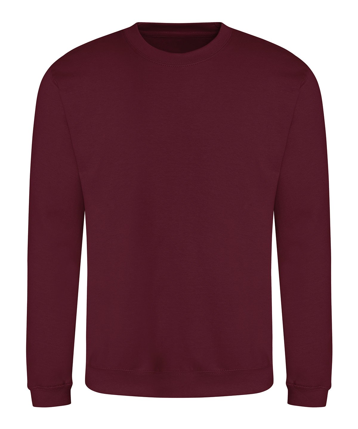 JH030: Crew Neck Sweatshirt Mens Sweatshirts AWDis Just Hoods Burgundy XS