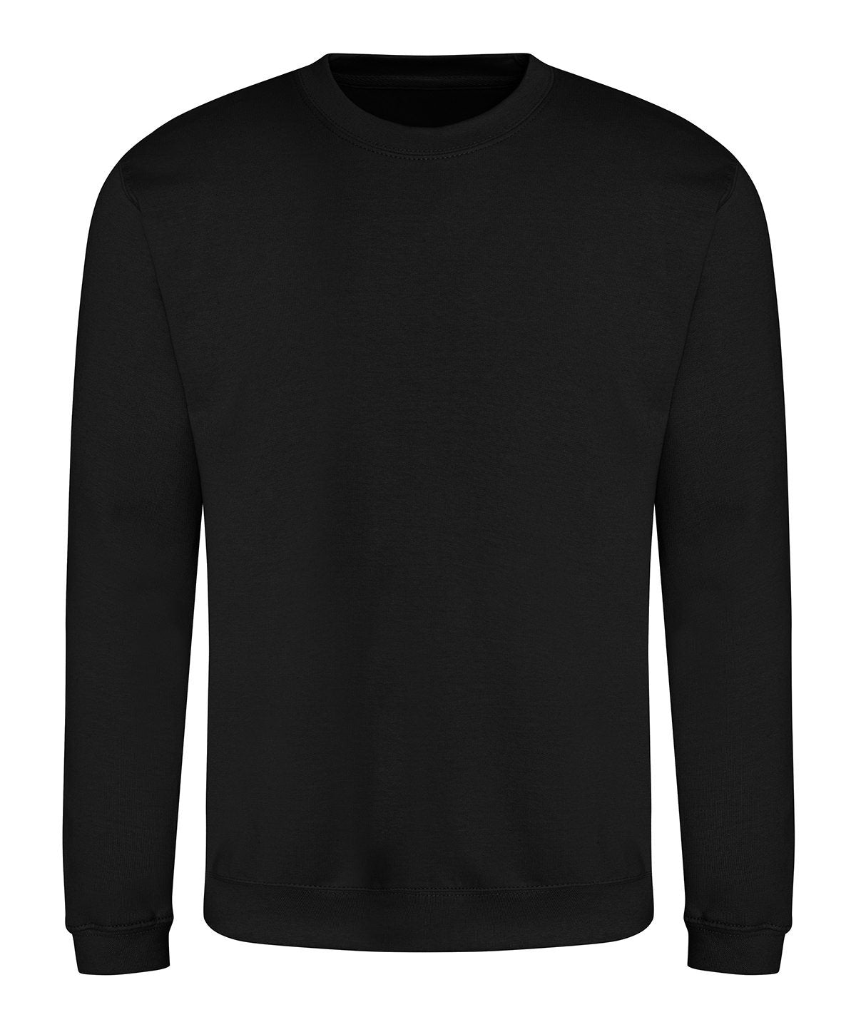 JH030: Crew Neck Sweatshirt Mens Sweatshirts AWDis Just Hoods Deep Black XS