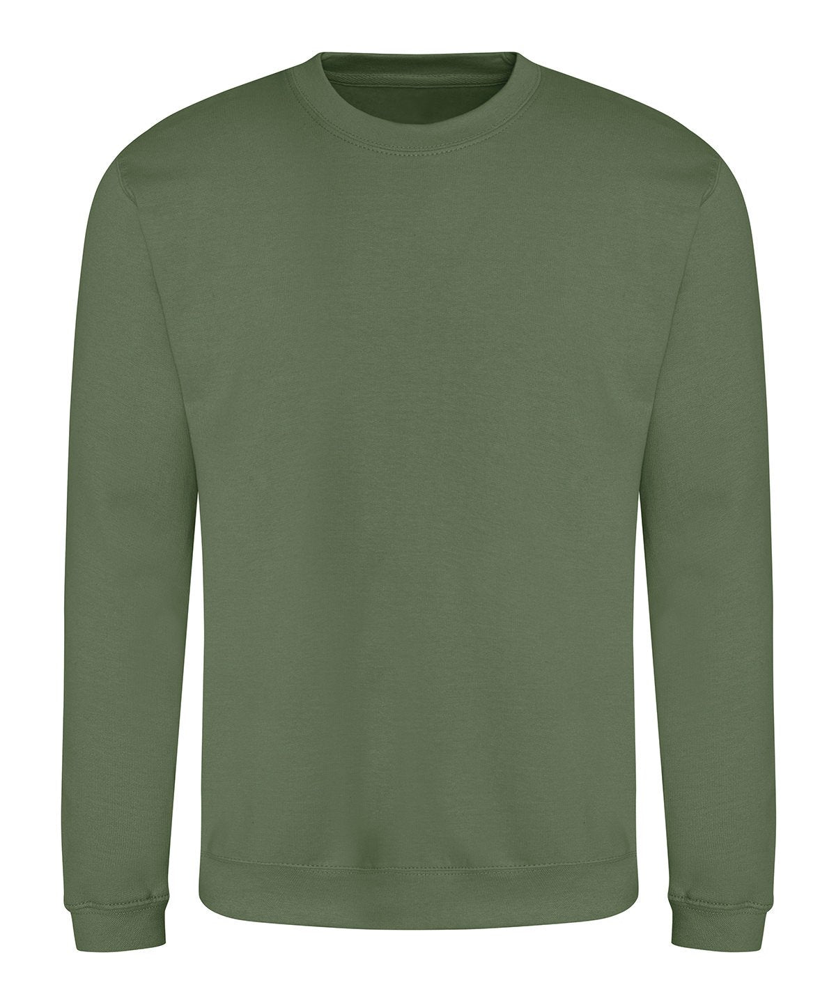 JH030: Crew Neck Sweatshirt Mens Sweatshirts AWDis Just Hoods Earthy Green XS