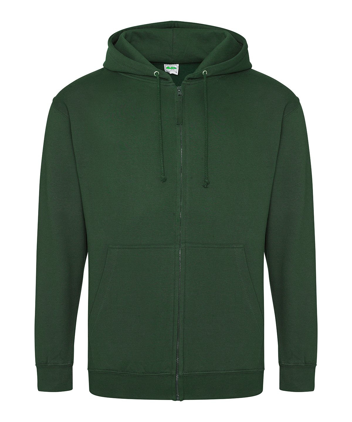 JH050: Mens Zip Hoodie Mens Hoodies AWDis Just Hoods Bottle Green S