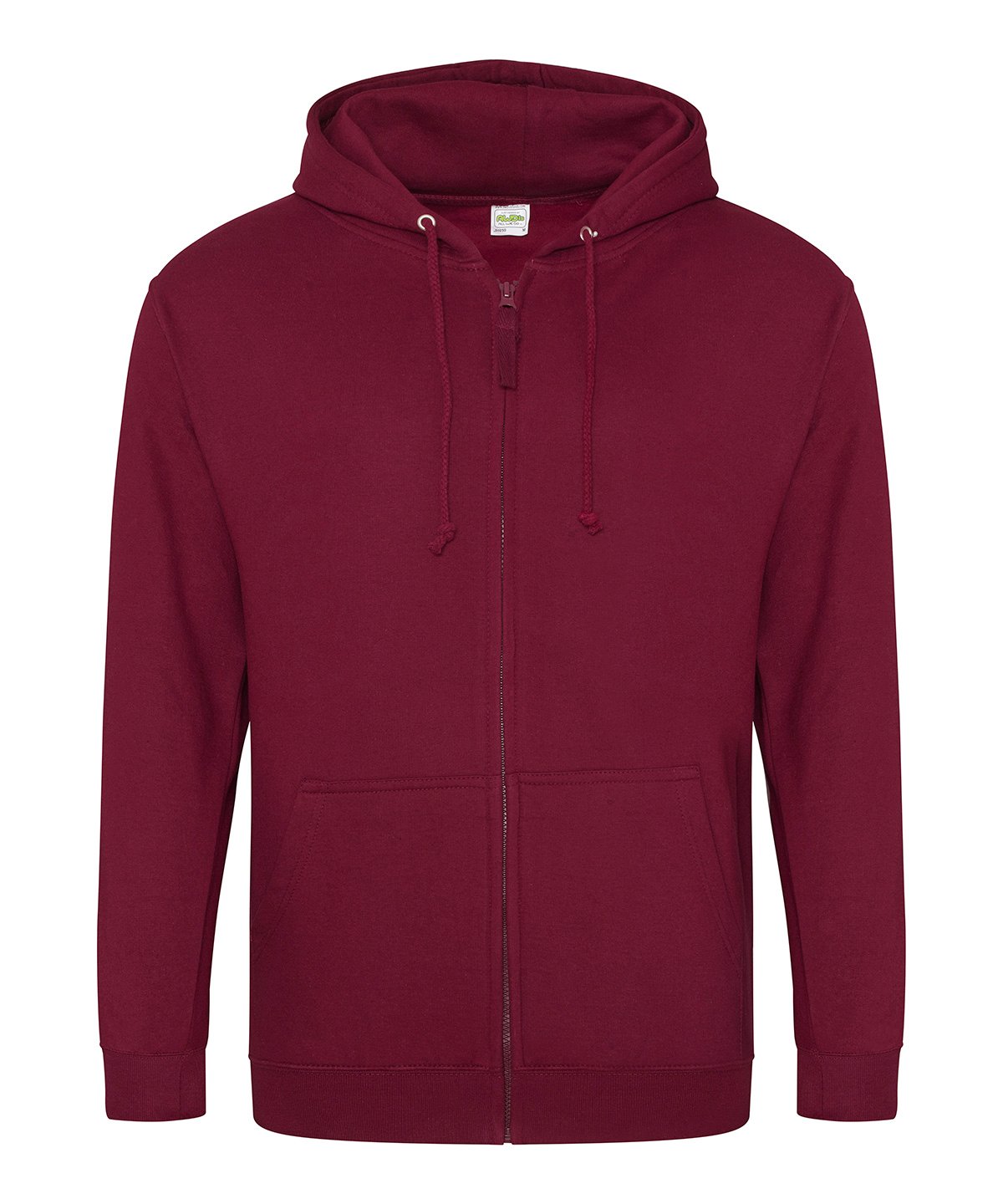 JH050: Mens Zip Hoodie Mens Hoodies AWDis Just Hoods Burgundy S
