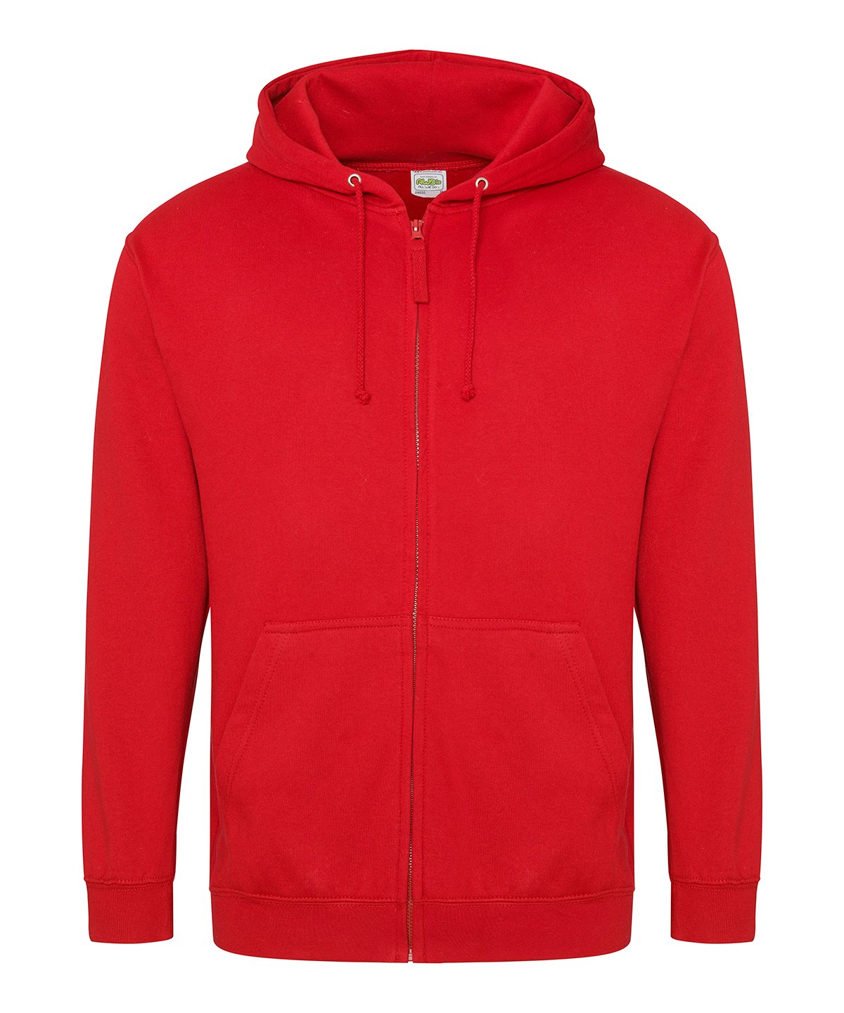 JH050: Mens Zip Hoodie Mens Hoodies AWDis Just Hoods Fire Red S