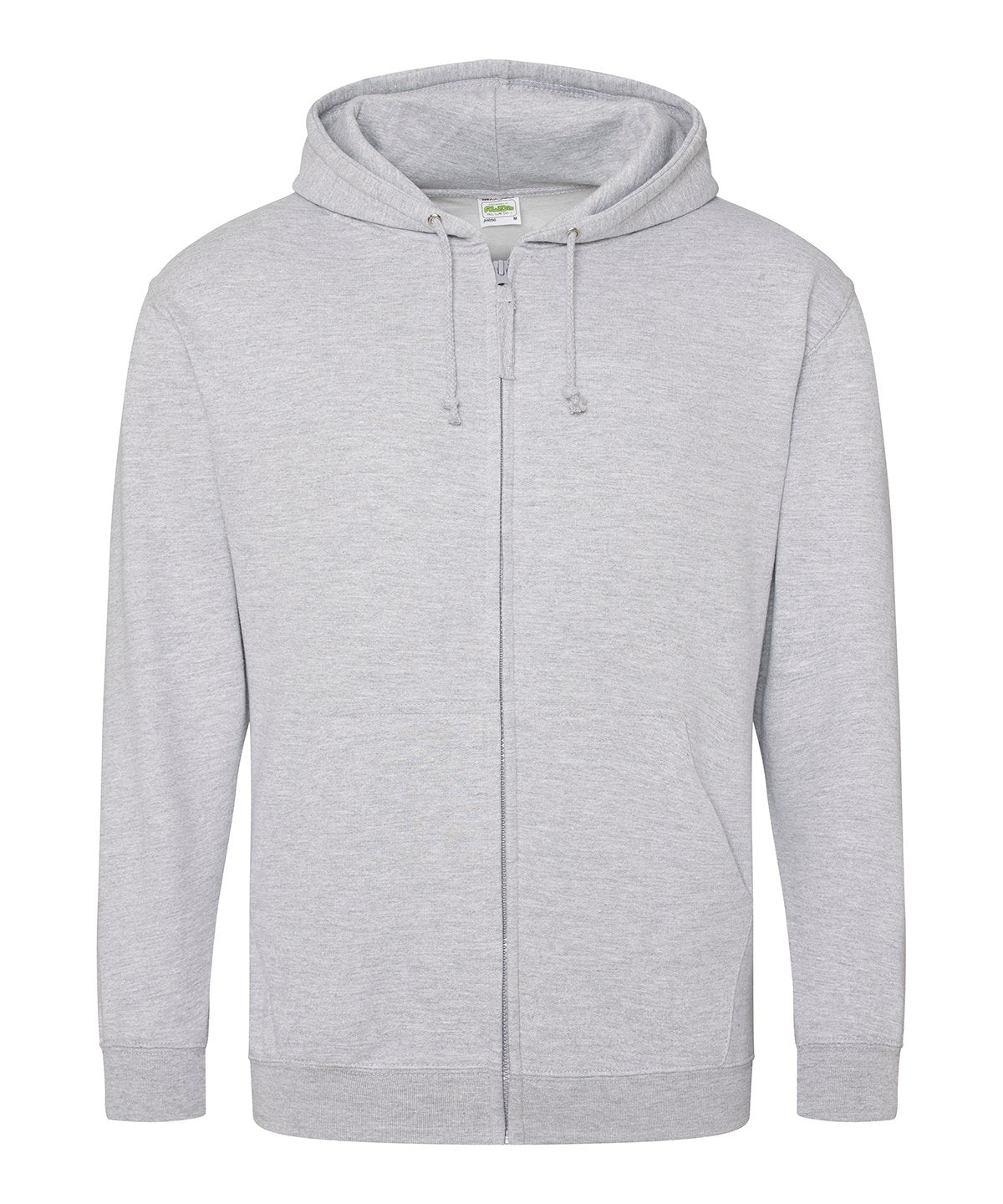 JH050: Mens Zip Hoodie Mens Hoodies AWDis Just Hoods Heather Grey S