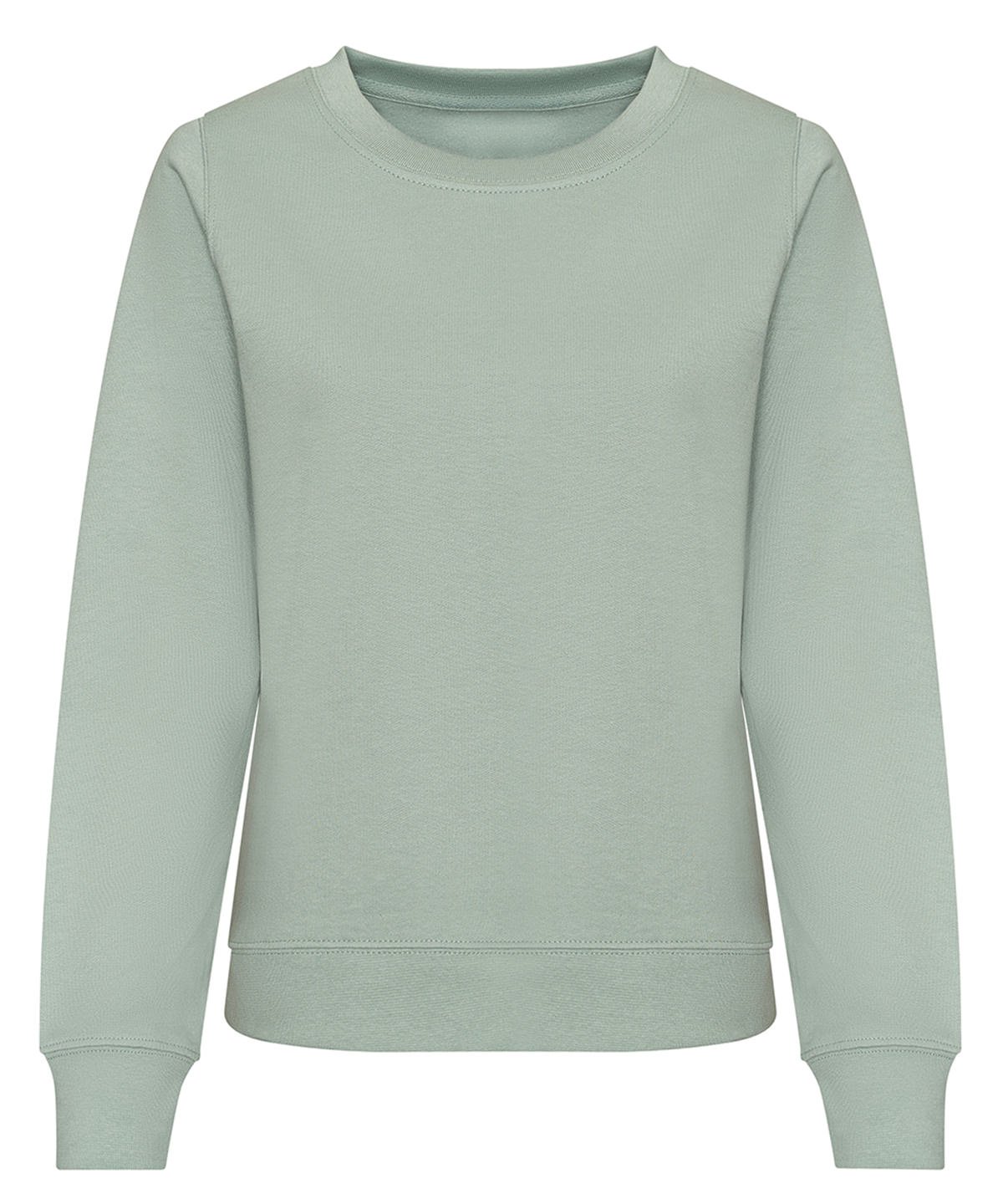 JH30F: Womens Sweatshirt Womens Sweatshirts AWDis Just Hoods Dusty Green XS