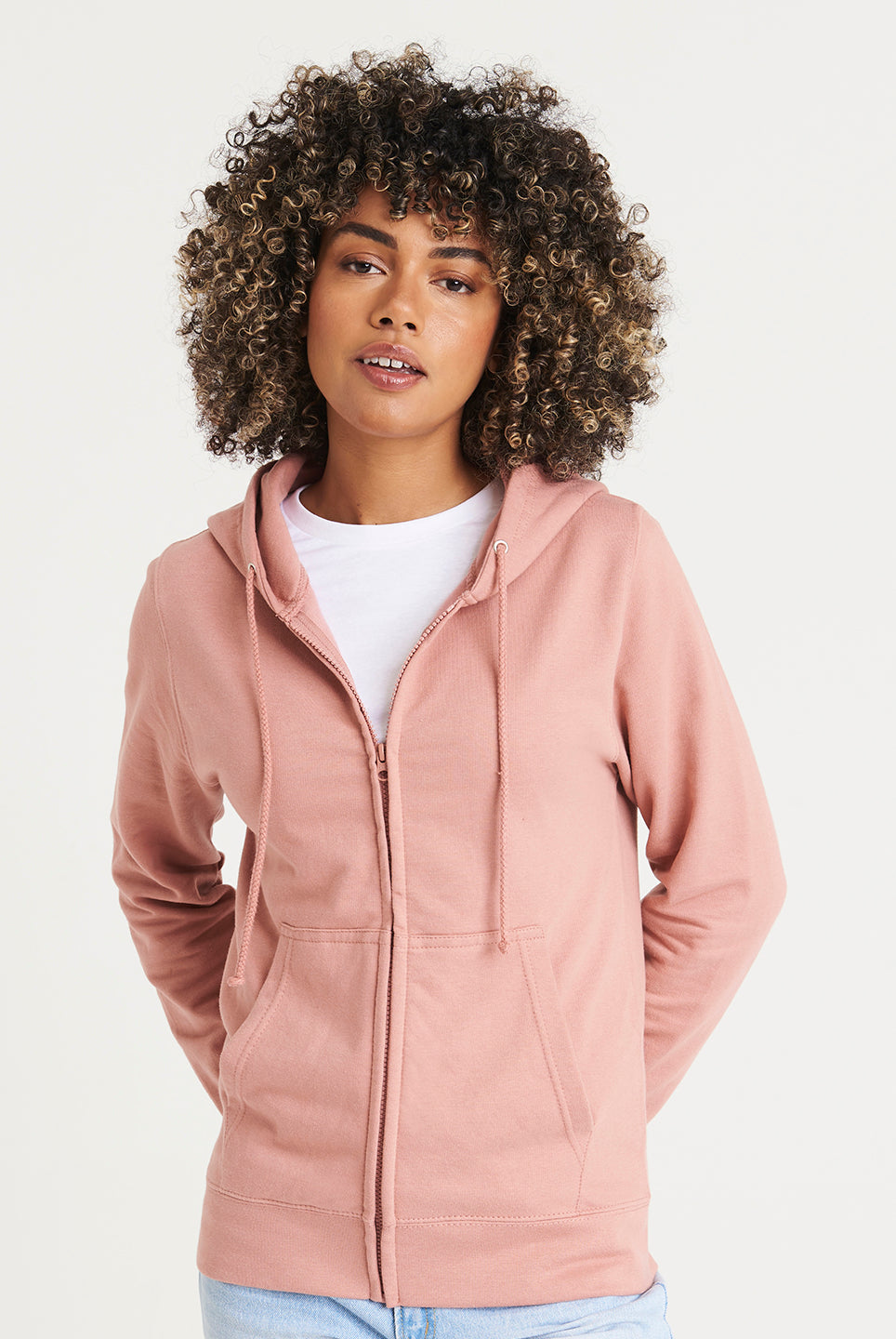 JH50F: Womens Zip Hoodie Womens Hoodies AWDis Just Hoods