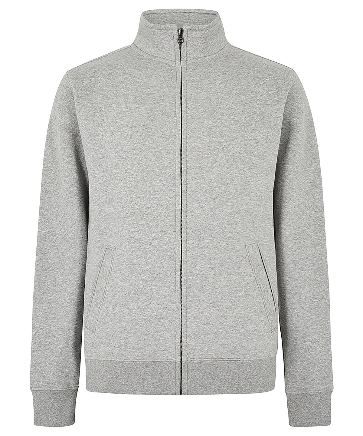 KK334: Regular Fit Zipped Sweatshirt Mens Sweatshirts Kustom Kit Heather Grey XS