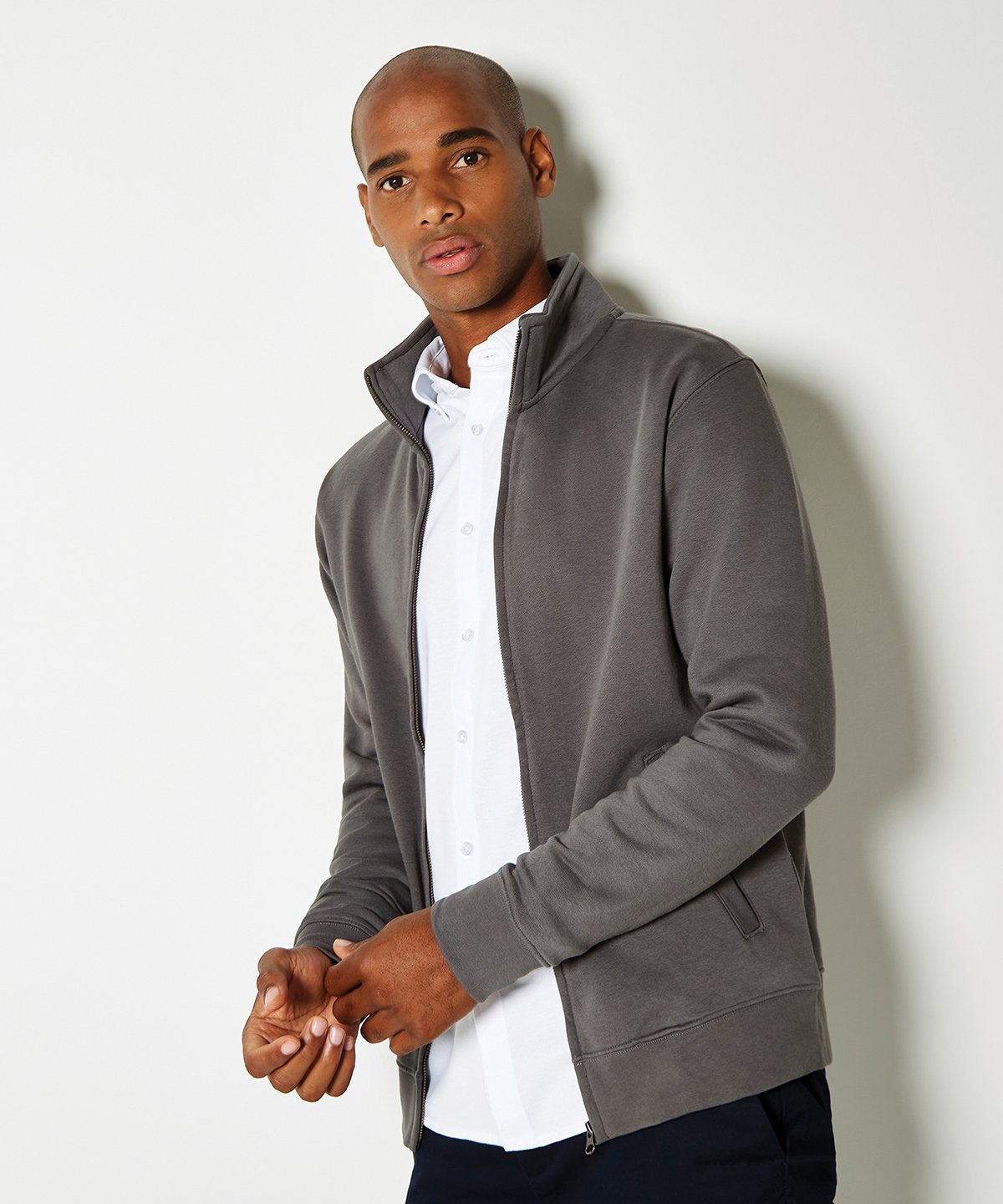 KK334: Regular Fit Zipped Sweatshirt Mens Sweatshirts Kustom Kit