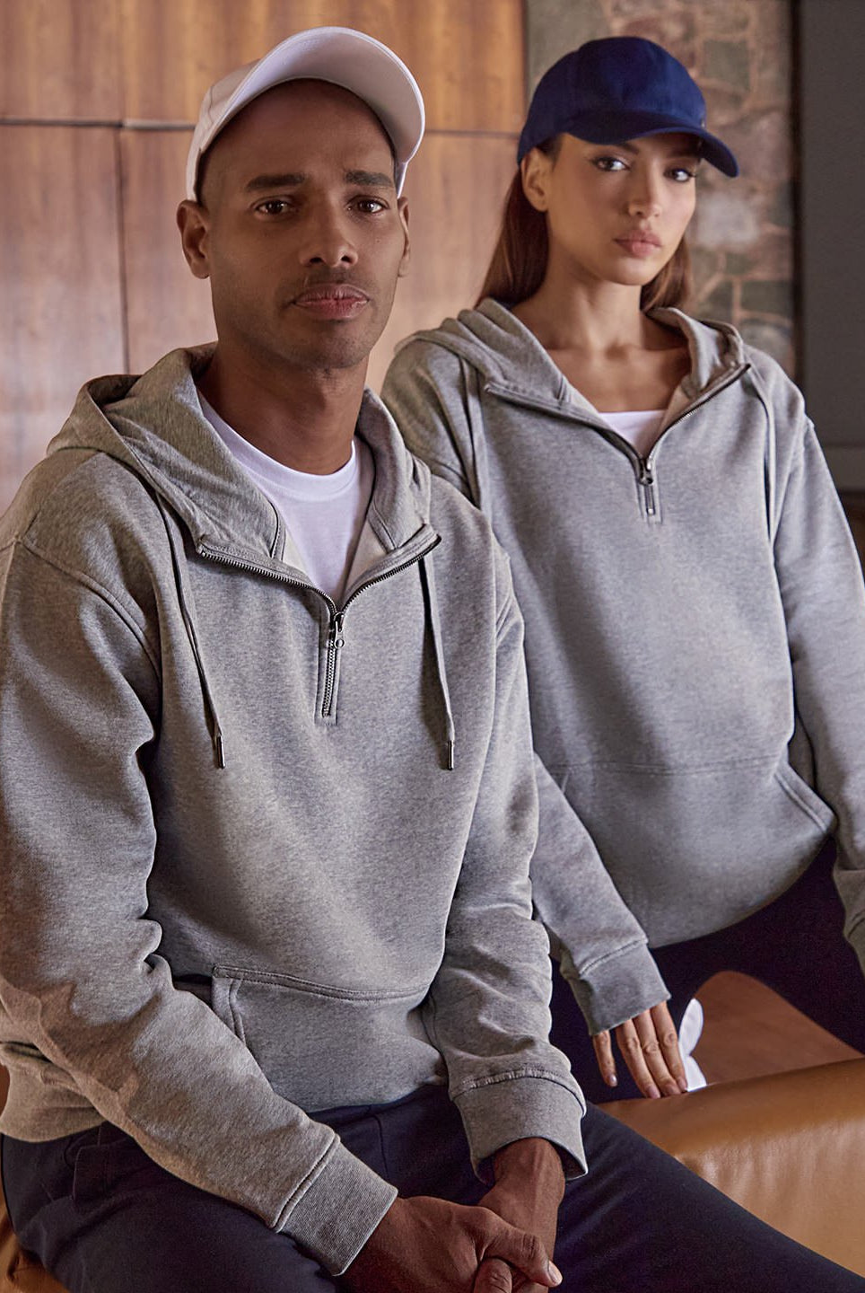 KK336: Regular Fit 1/4 Zip Hoodie Mens Hoodies Kustom Kit