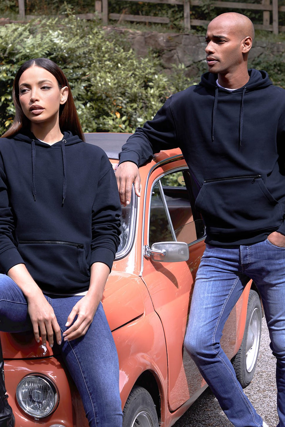 KK338: Pique Hoodie with Zipped Pocket Mens Hoodies Kustom Kit