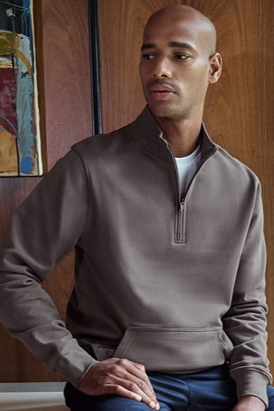 KK339: 1/4 Zip Pique Sweatshirt Mens Sweatshirts Kustom Kit