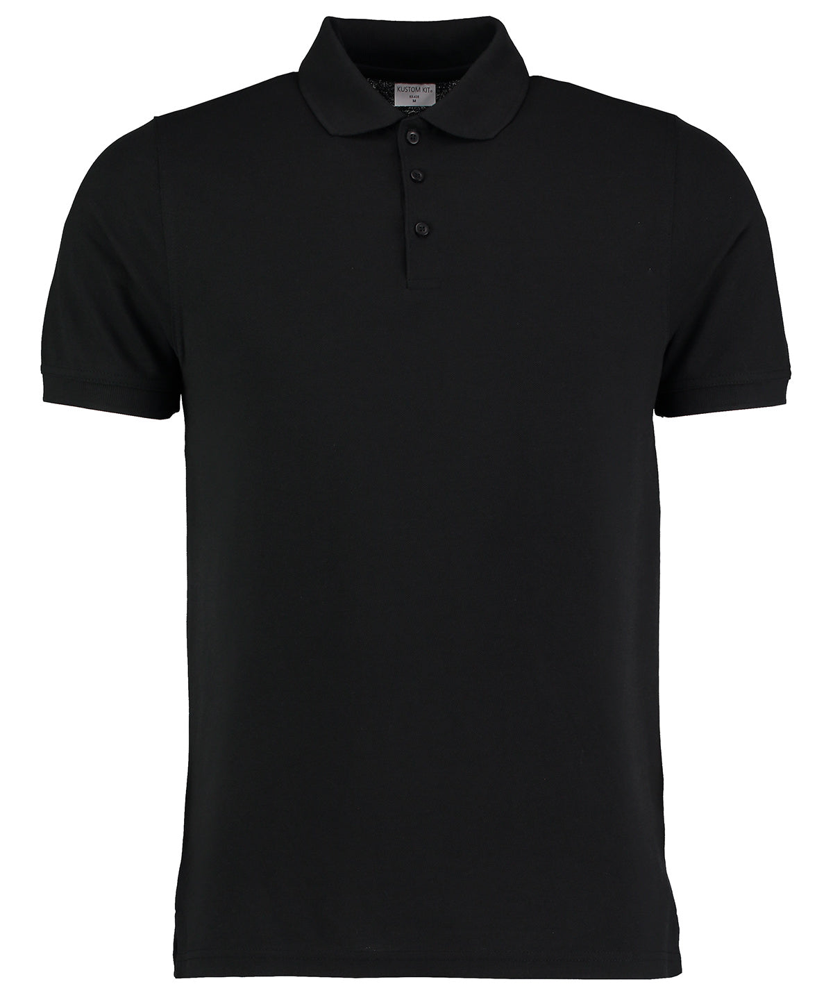 KK408: Klassic Slim Fit Heavyweight Superwash 60 Polo Mens Polos Kustom Kit Black XS