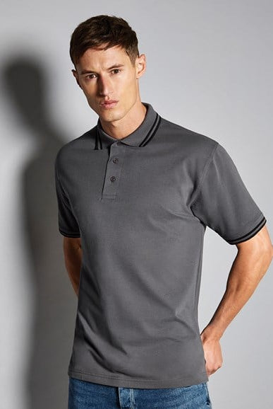 KK409: Classic Fit Tipped Collar Polo Mens Polos Kustom Kit