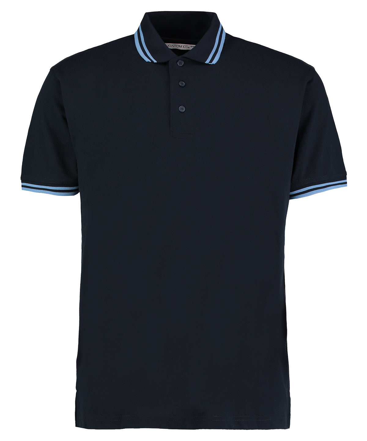 KK409: Classic Fit Tipped Collar Polo Mens Polos Kustom Kit