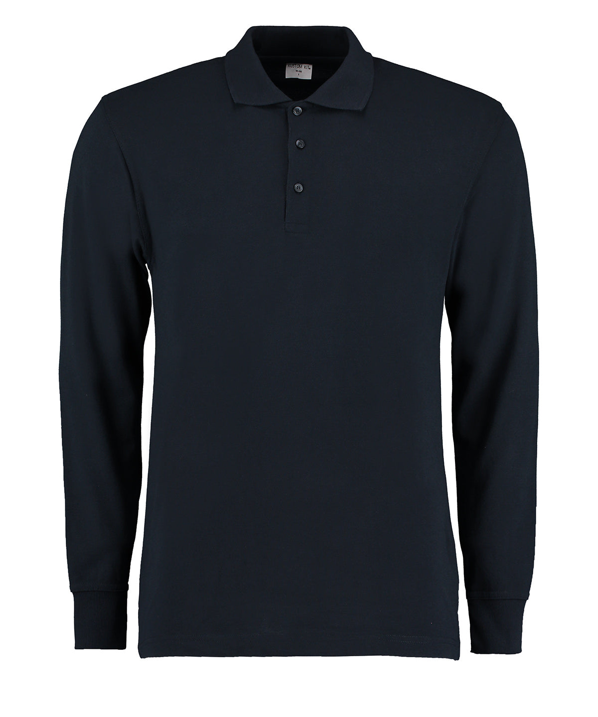 KK430: Long Sleeve Classic Fit Pique Polo Mens Polos Kustom Kit Navy S