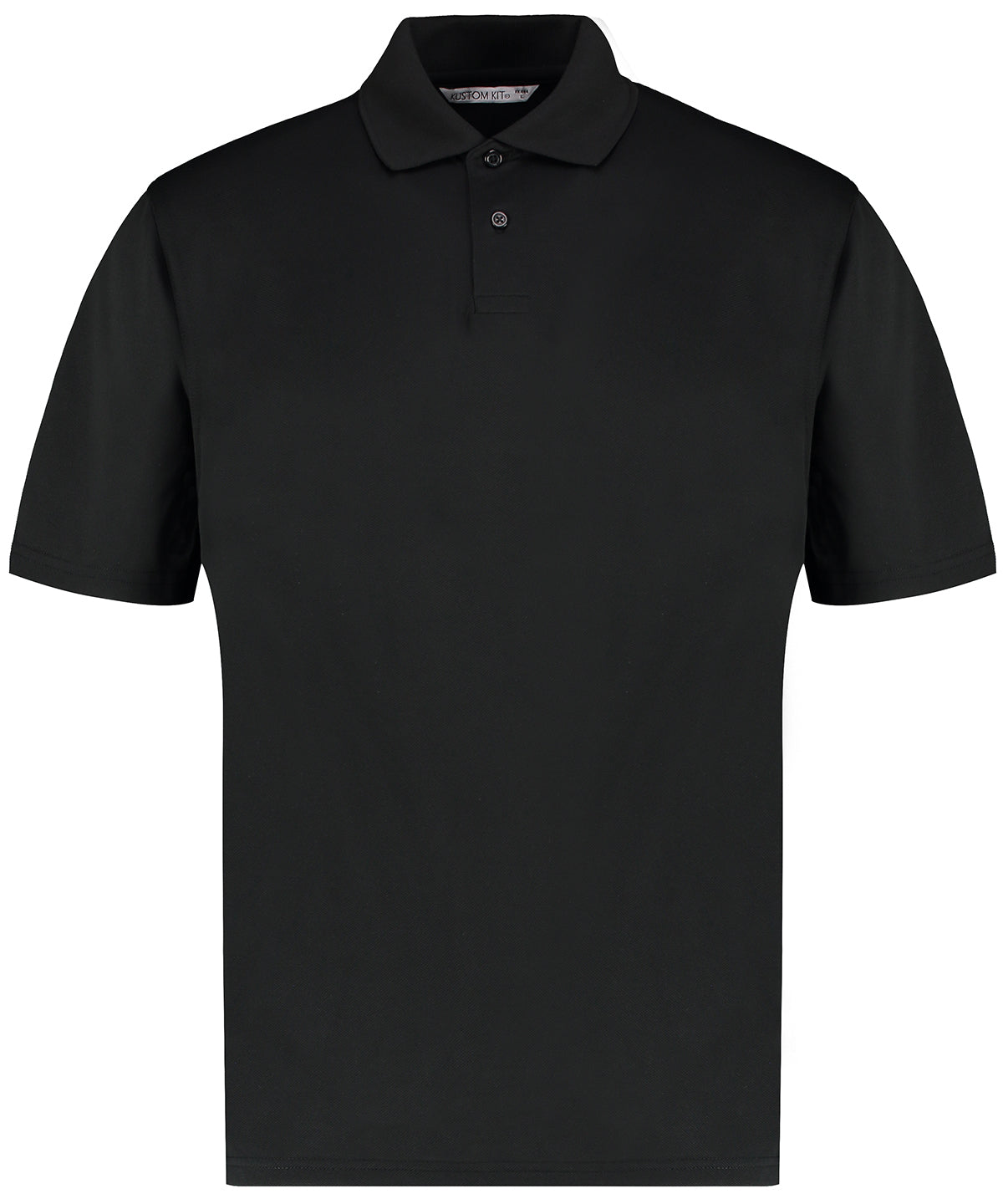 KK444: Cooltex Plus Pique Polo Mens Polos Kustom Kit Black XS