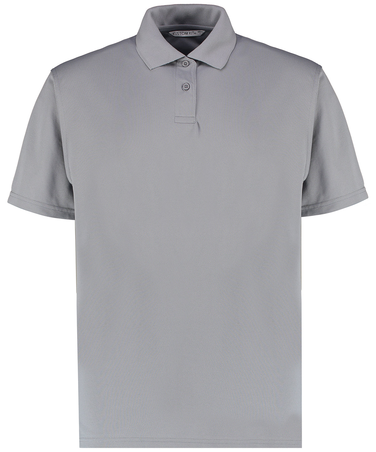 KK444: Cooltex Plus Pique Polo Mens Polos Kustom Kit Solid Heather Grey XS
