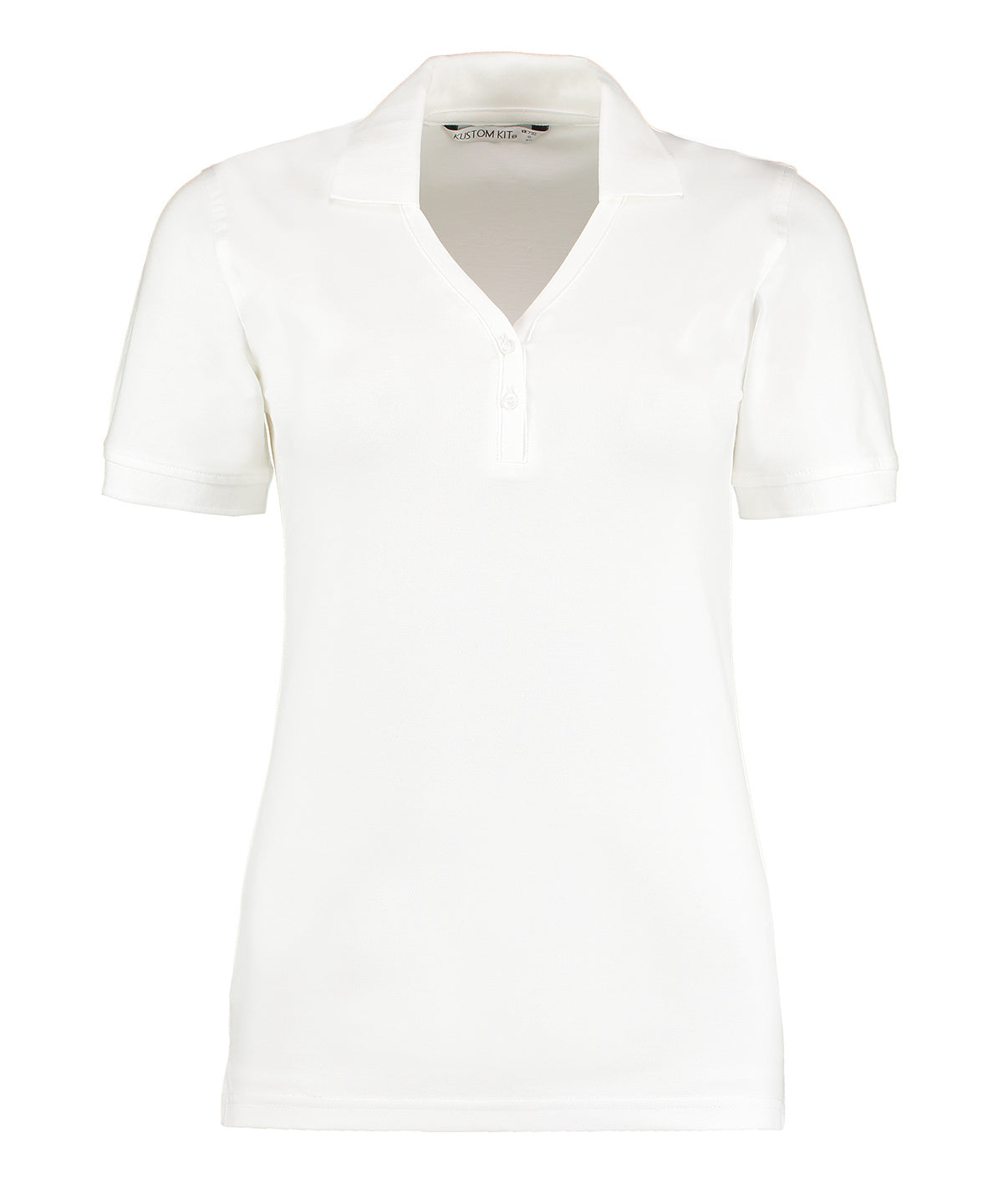 KK732: Sophia V-Neck Polo Womens Polos Kustom Kit White 8