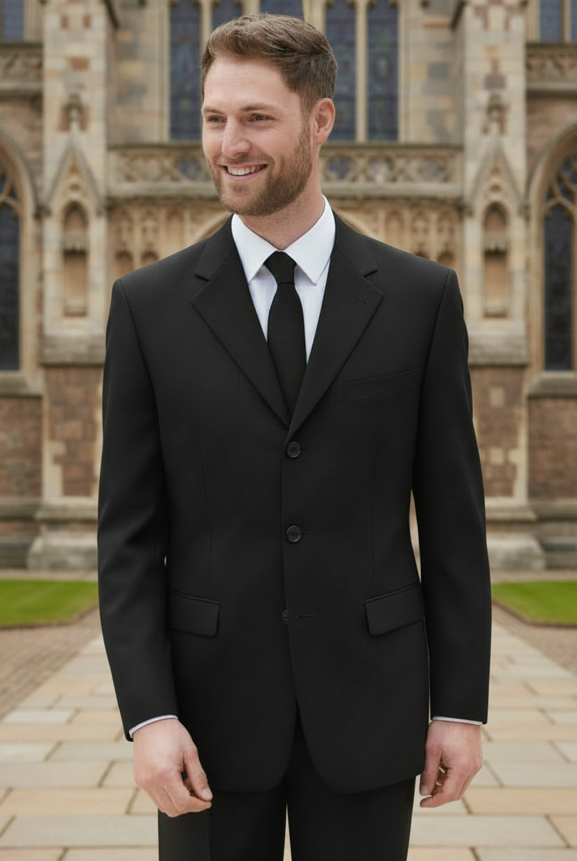 Langham Classic Fit Mens Funeral Suit Jacket Mens Suit Jacket Brook Taverner
