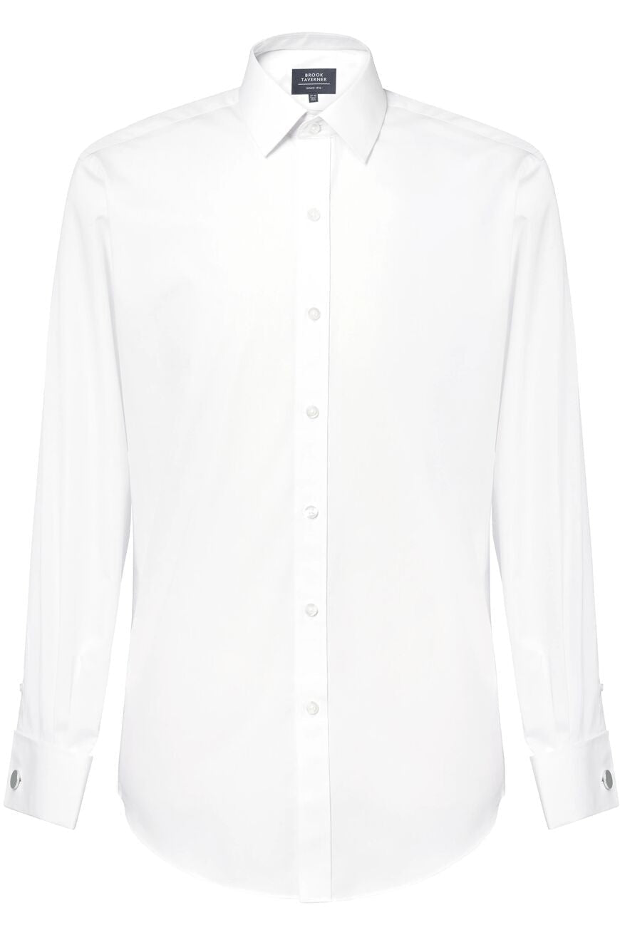 Lenno Double Cuff Shirt Mens Long Sleeve Shirts Brook Taverner White 14"