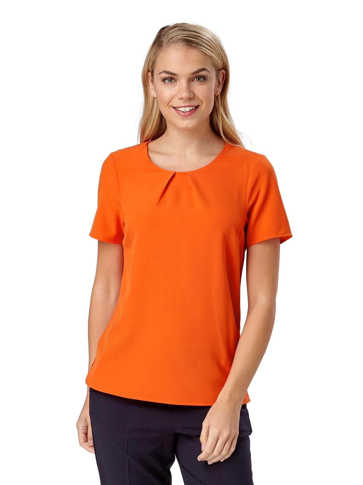 Libby Pleat Neck Blouse Blouses Vortex Designs