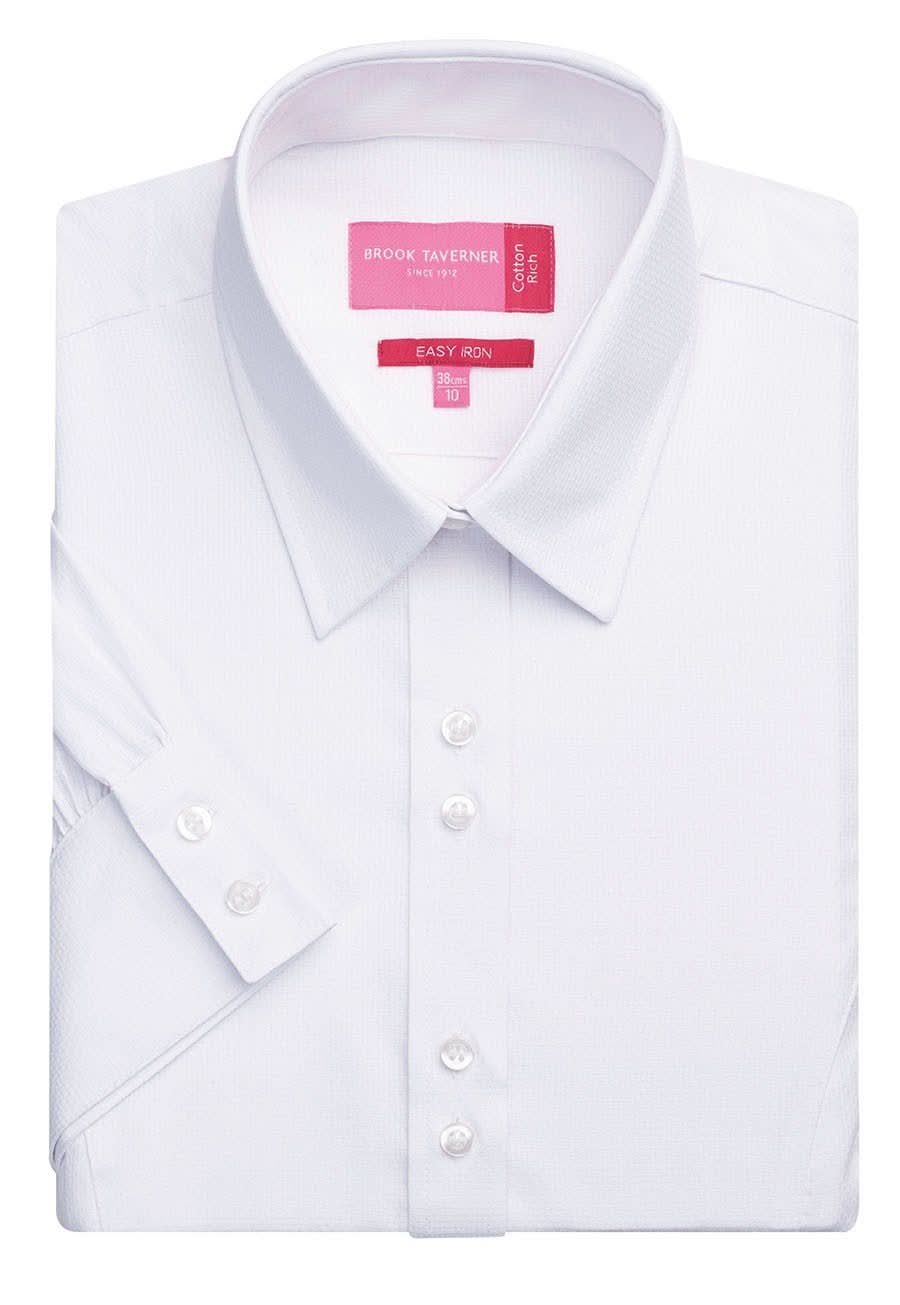Liguria Ladies Short Sleeve Shirt Womens Short Sleeve Shirts Brook Taverner White 6
