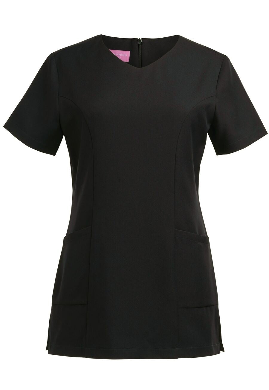 2402: Lockhart V-Neck Tunic Housekeeping Brook Taverner Black 6