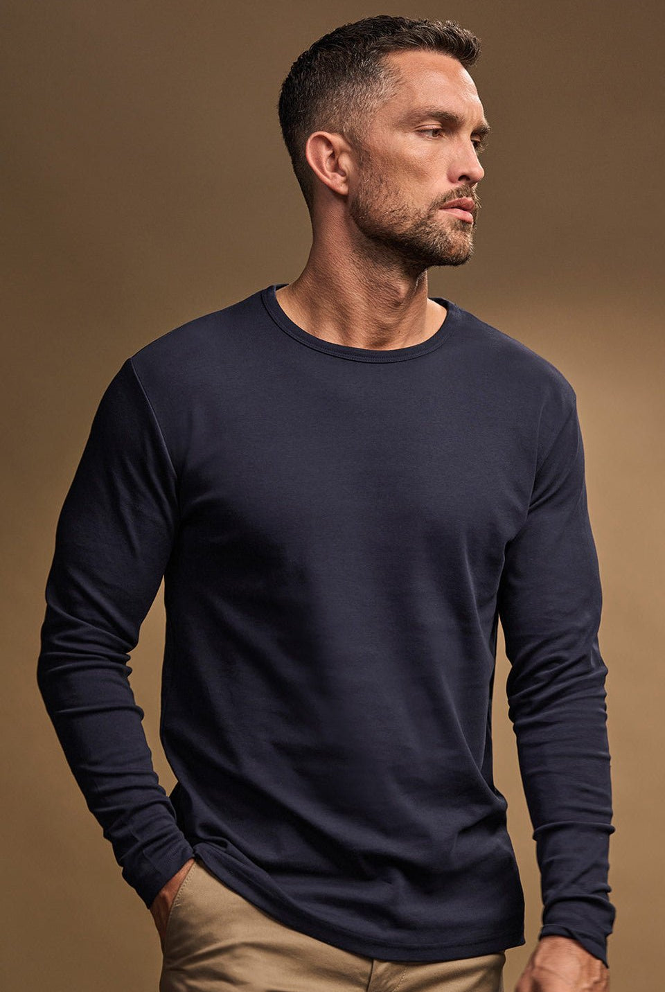 Long Sleeve Interlock Tee Men T-Shirts Tee Jays