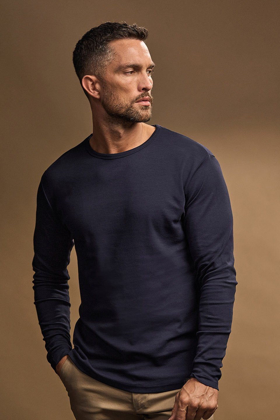 Long Sleeve Interlock Tee Men T-Shirts Tee Jays