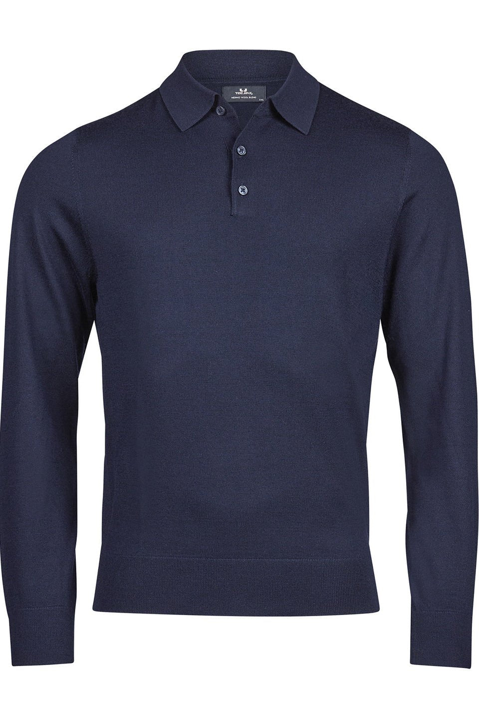 Long Sleeve Polo Knit Mens Polos Tee Jays Navy S