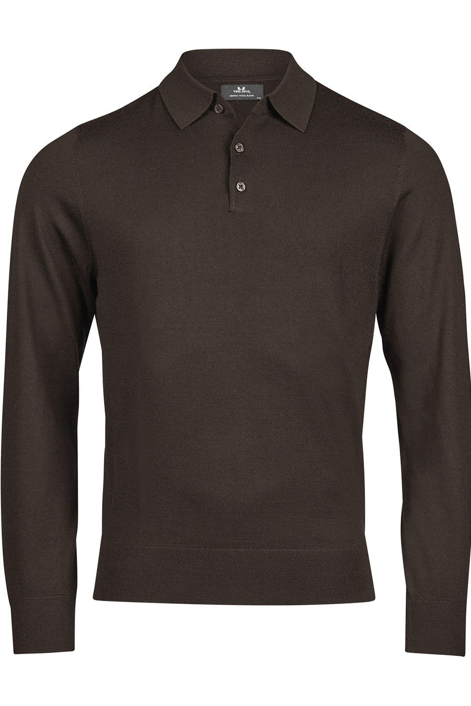 Long Sleeve Polo Knit Mens Polos Tee Jays Mocha S