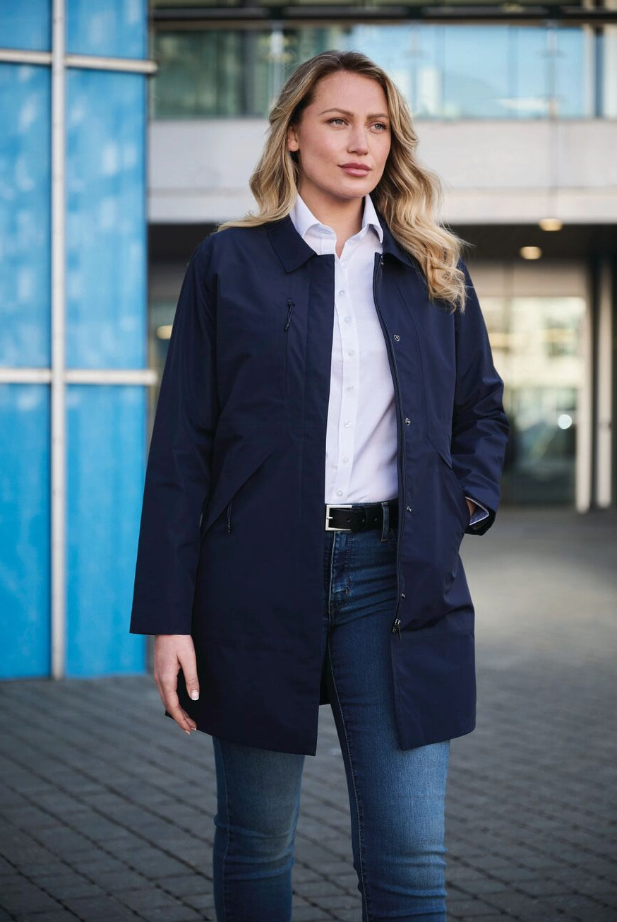 Louise Women's Waterproof Mac Womens Coats Brook Taverner Navy 6
