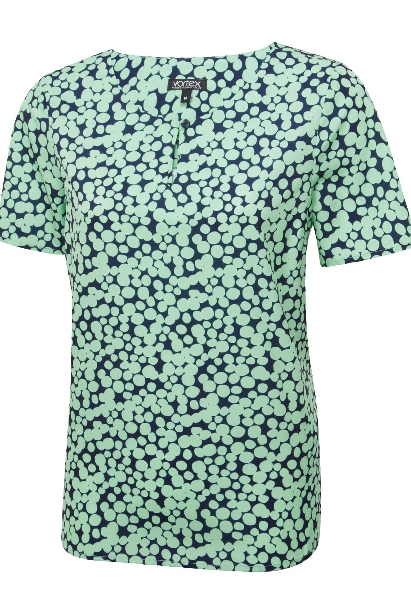 Luna Ladies Keyhole Blouse Blouses Vortex Designs Sage 6