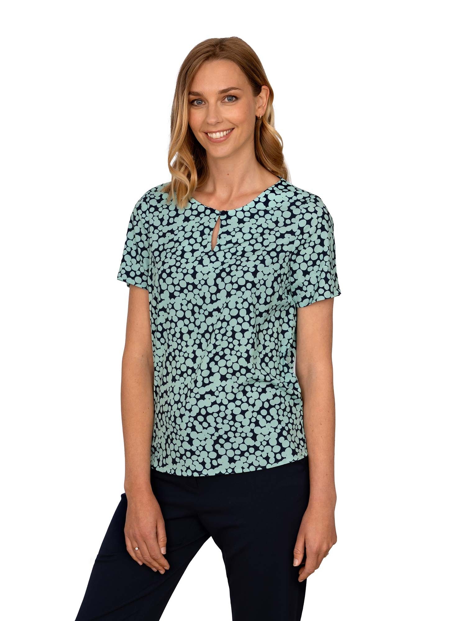 Luna Ladies Keyhole Blouse Blouses Vortex Designs