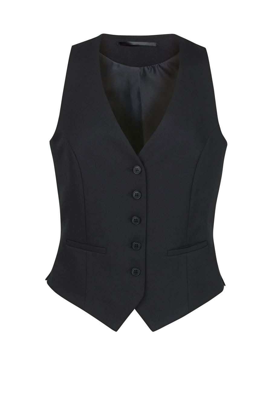 Luna Women's Waistcoat Ladies Waistcoat Brook Taverner Black XS