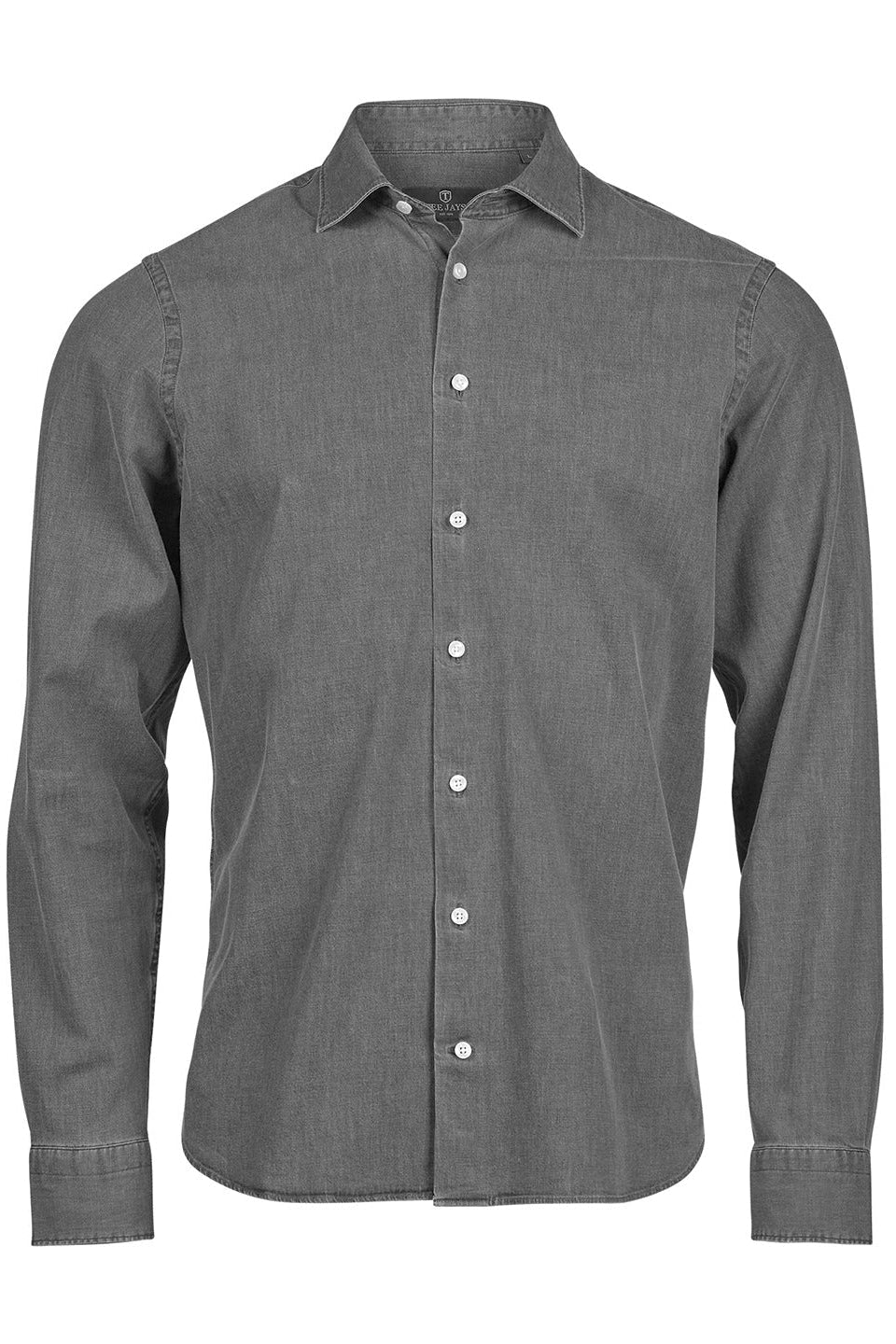 Men's Premium Denim Shirt Men Shirts Tee Jays Black Denim S