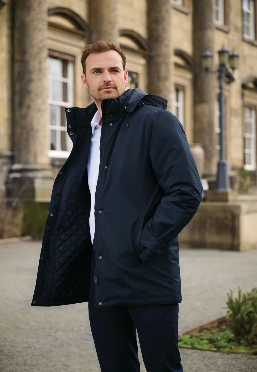 Midland Mens Padded Raincoat Rain Coats Brook Taverner