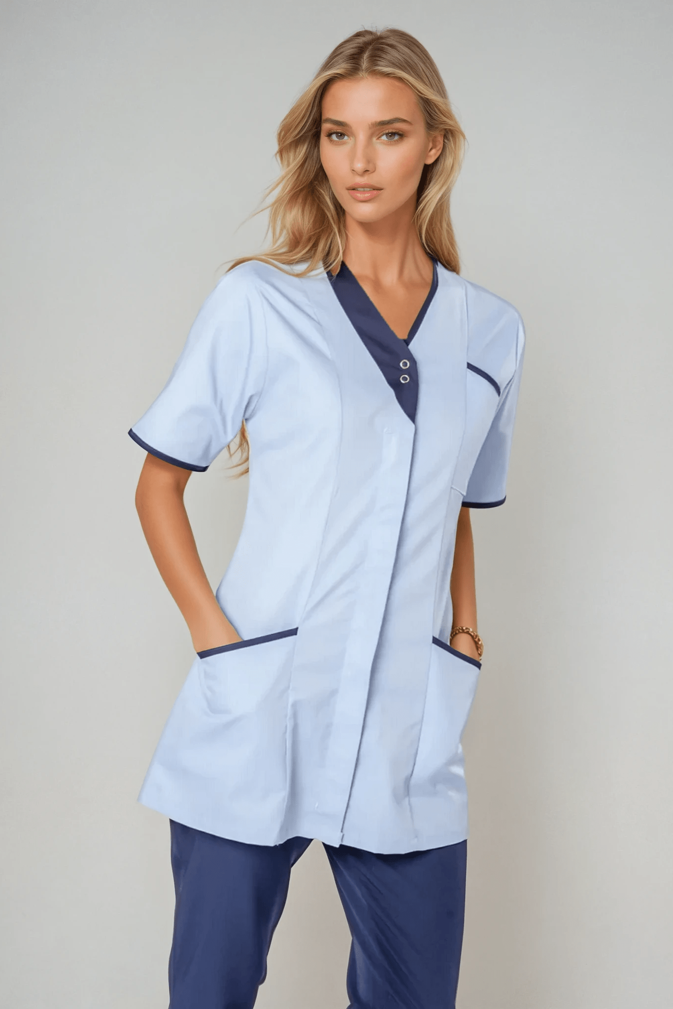 NALT - Ladies Asymmetric Tunic Ladies Healthcare Tunic Behrens Sky/Navy 6