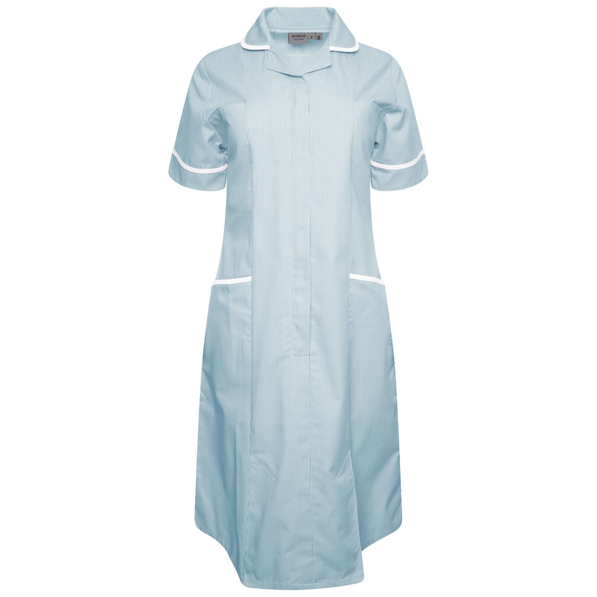 NCLD - Green/White Striped Healthcare Dress Healthcare Dress Behrens Green / White Stripe 6 Short