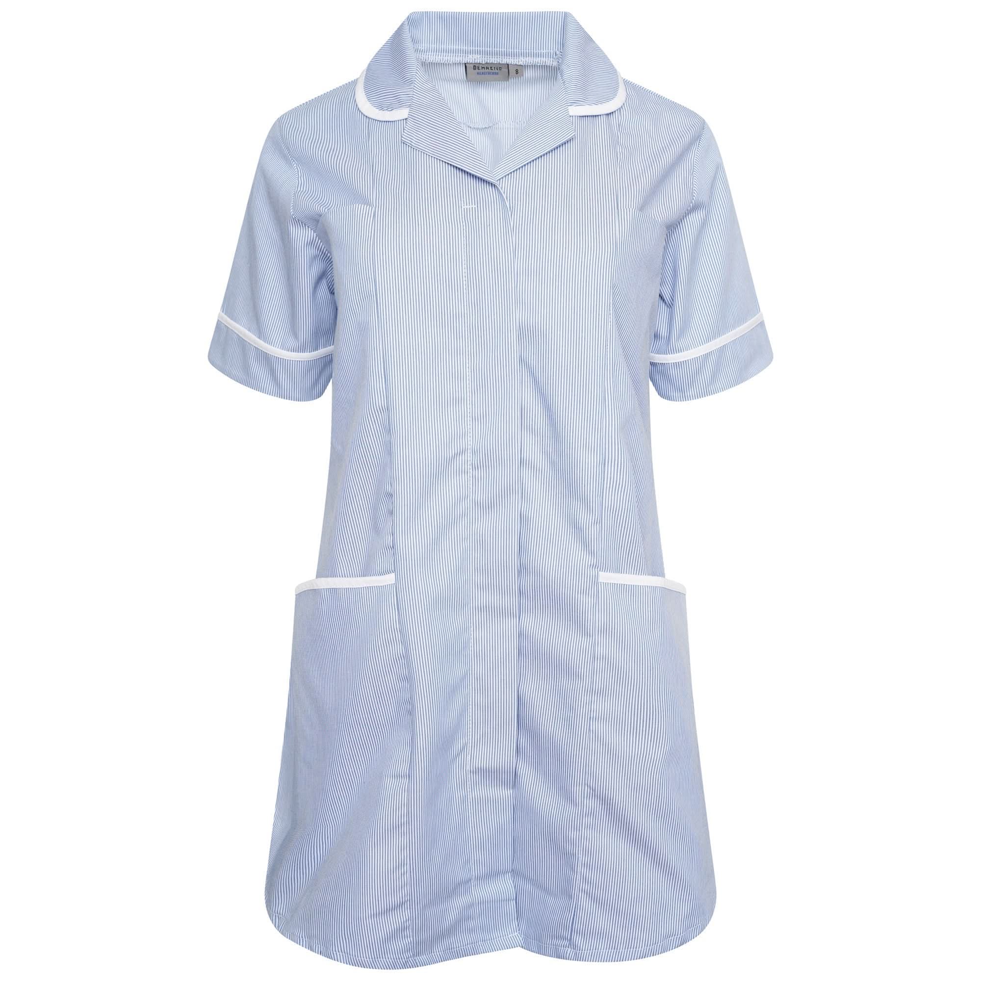 NCLTPSM - Ladies Maternity Tunic (Stripes) Behrens Blue/White Stripe 6