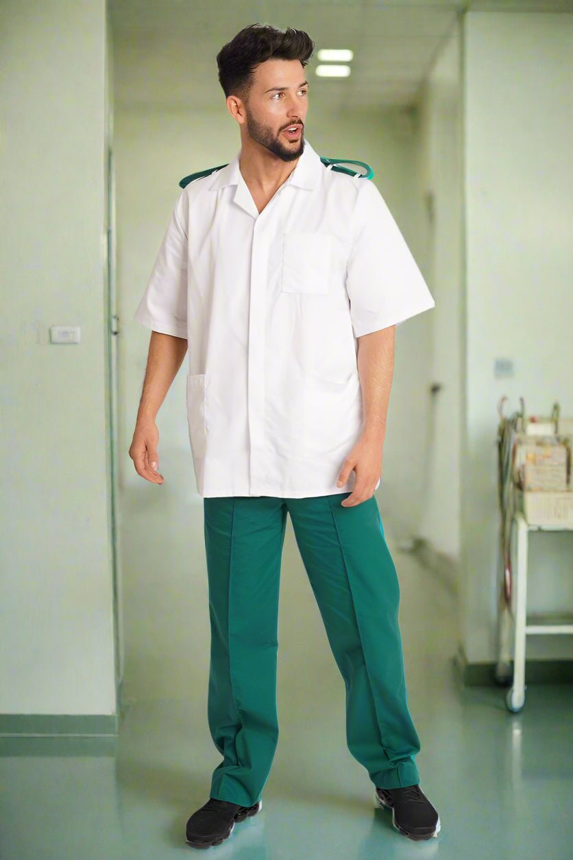 NCMTE - Mens Classic Tunic with Epaulette Loops Mens Healthcare Tunic Behrens