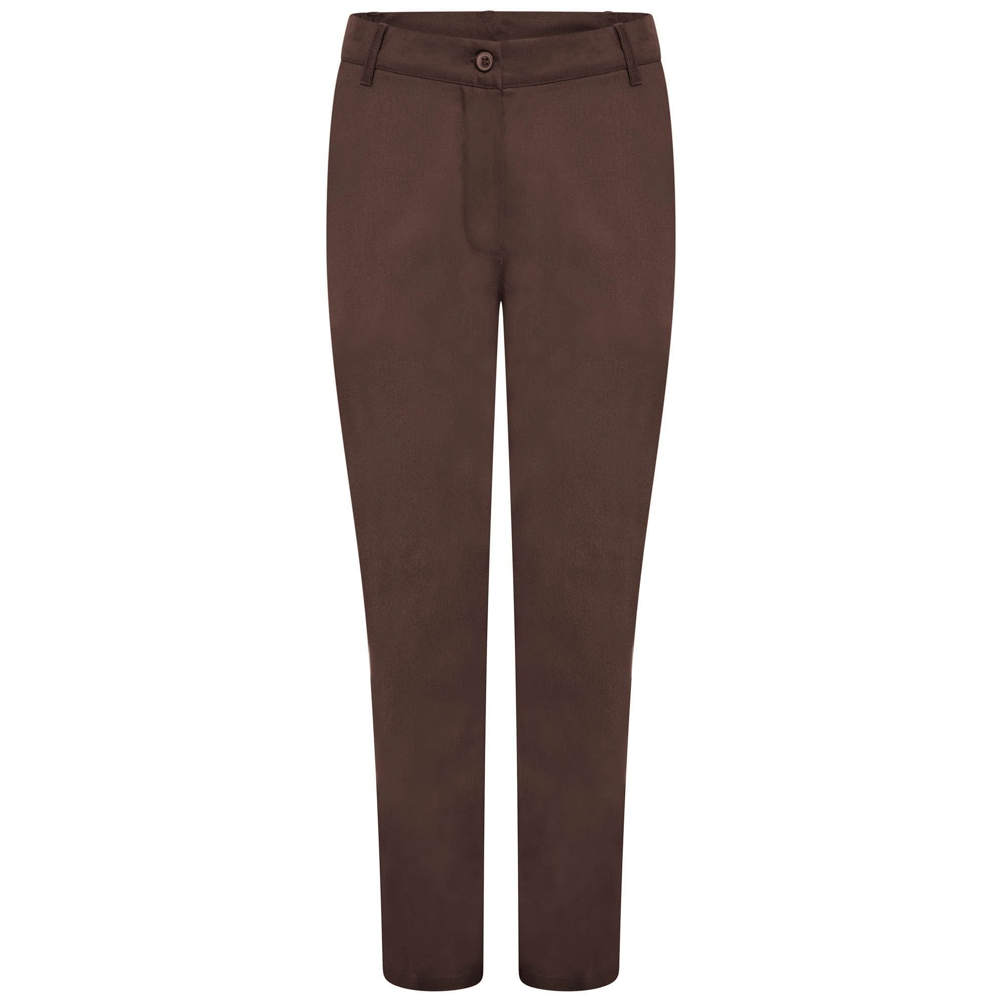 NLSPCT - Ladies Healthcare Trouser - Brown Healthcare Trouser The Staff Uniform Company 6 Regular