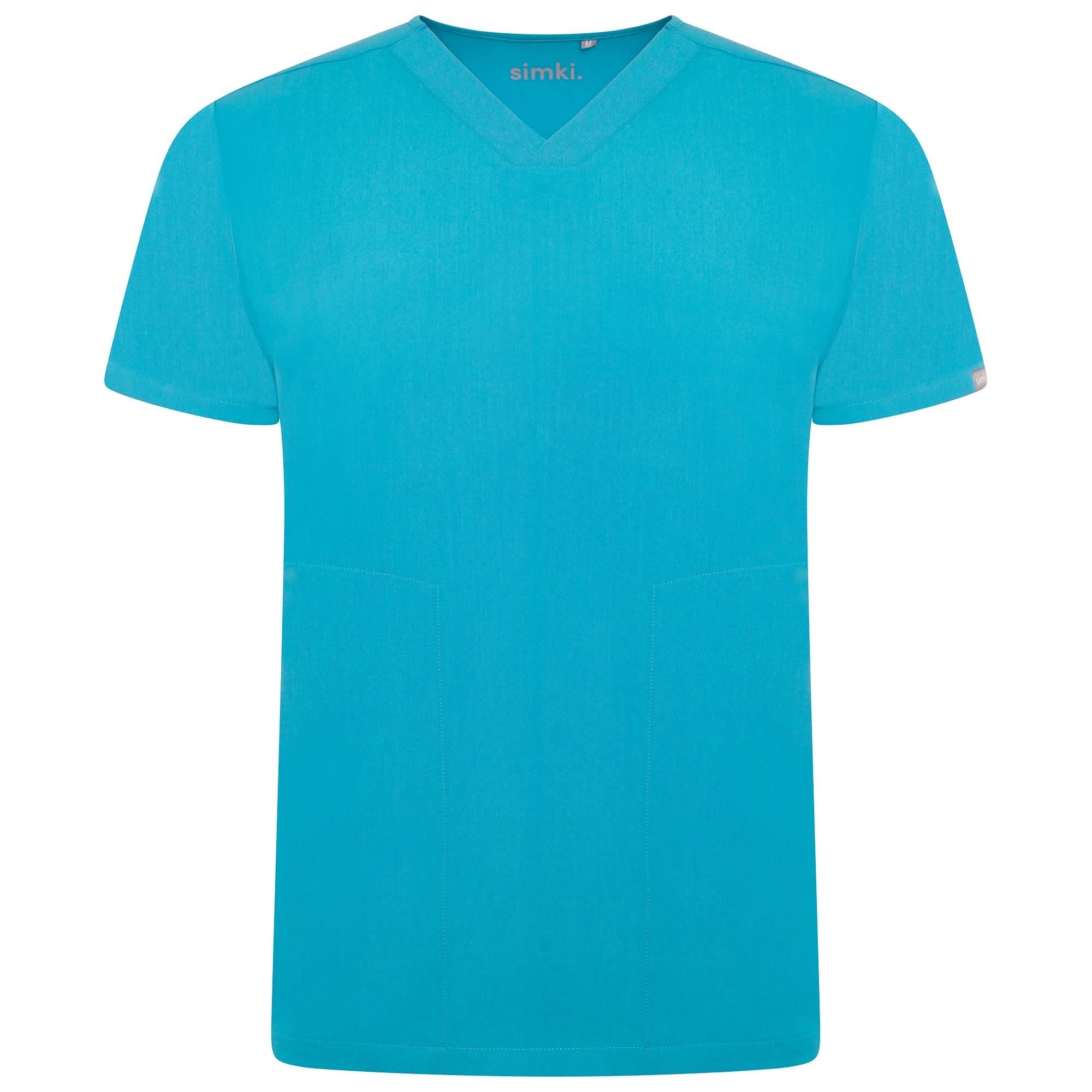 Oscar Mens "Simki" Scrub Top Scrubs Behrens Teal XS