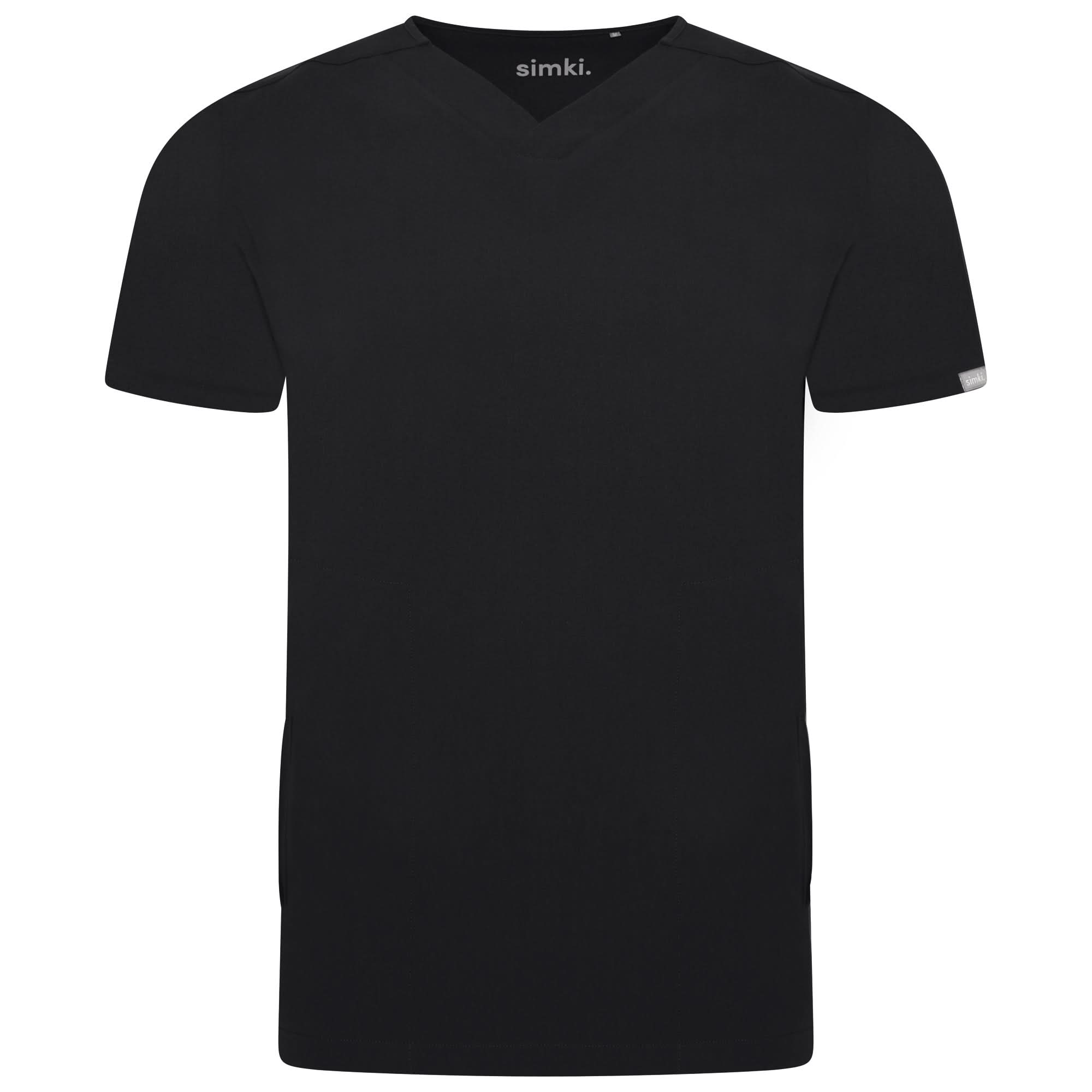 Oscar Mens "Simki" Scrub Top Scrubs Behrens Black XS