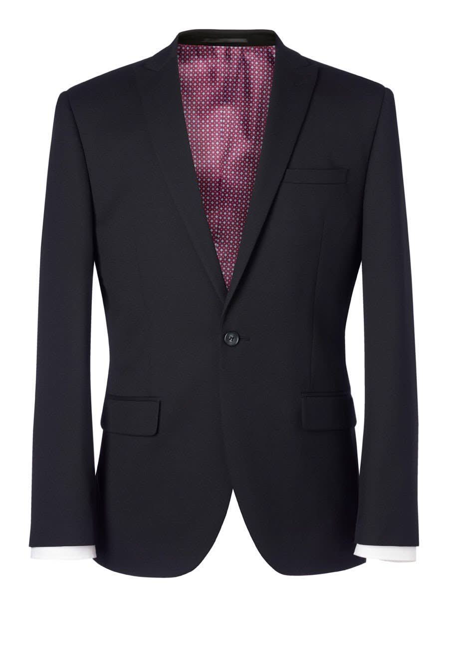 Pegasus Mens Slim Fit Suit Jacket Mens Suit Jacket Brook Taverner Black 34" Short