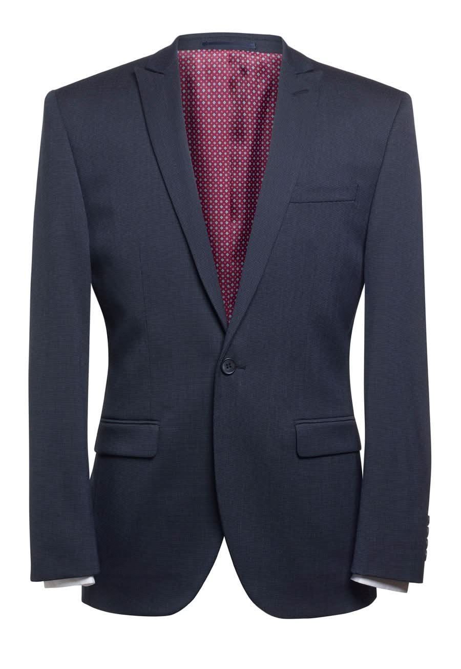 Pegasus Mens Slim Fit Suit Jacket Mens Suit Jacket Brook Taverner Navy Pin Dot 34" Short