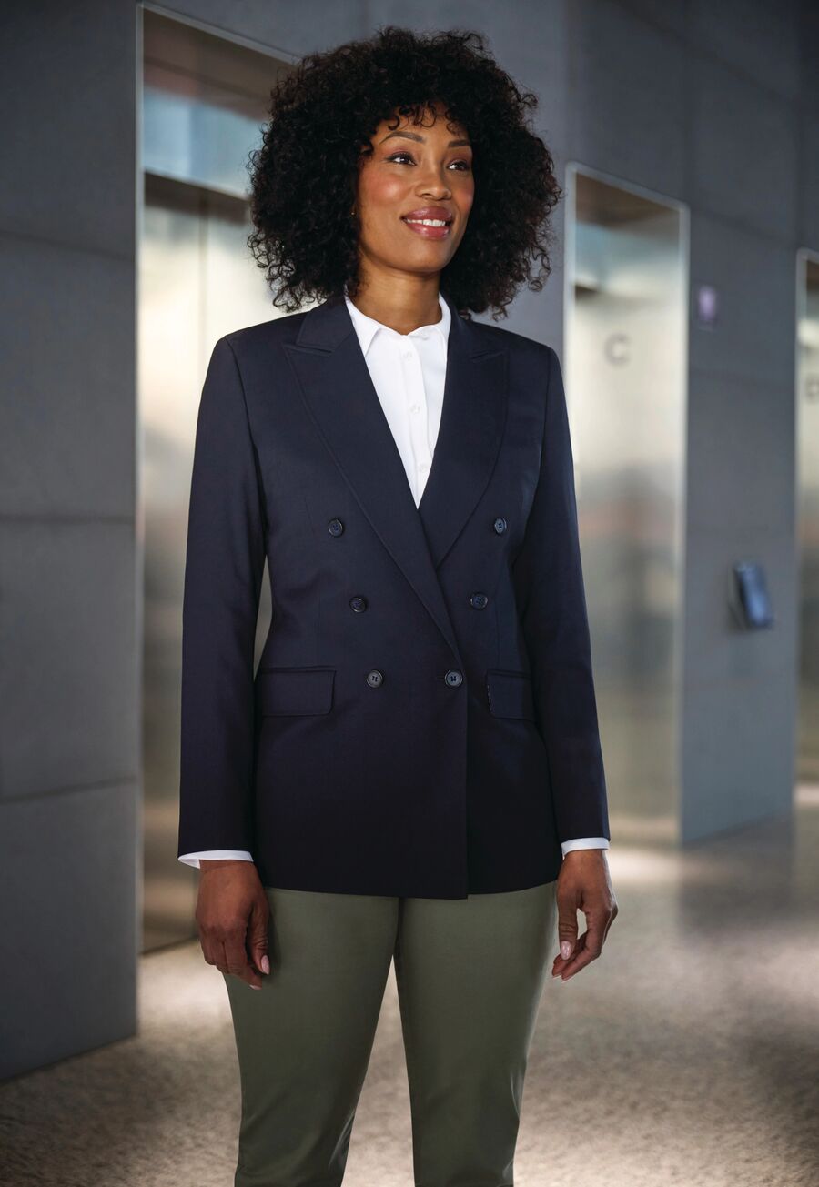 Perdita Women's Double Breasted Jacket Ladies Suit Jacket Brook Taverner Navy 6 Short